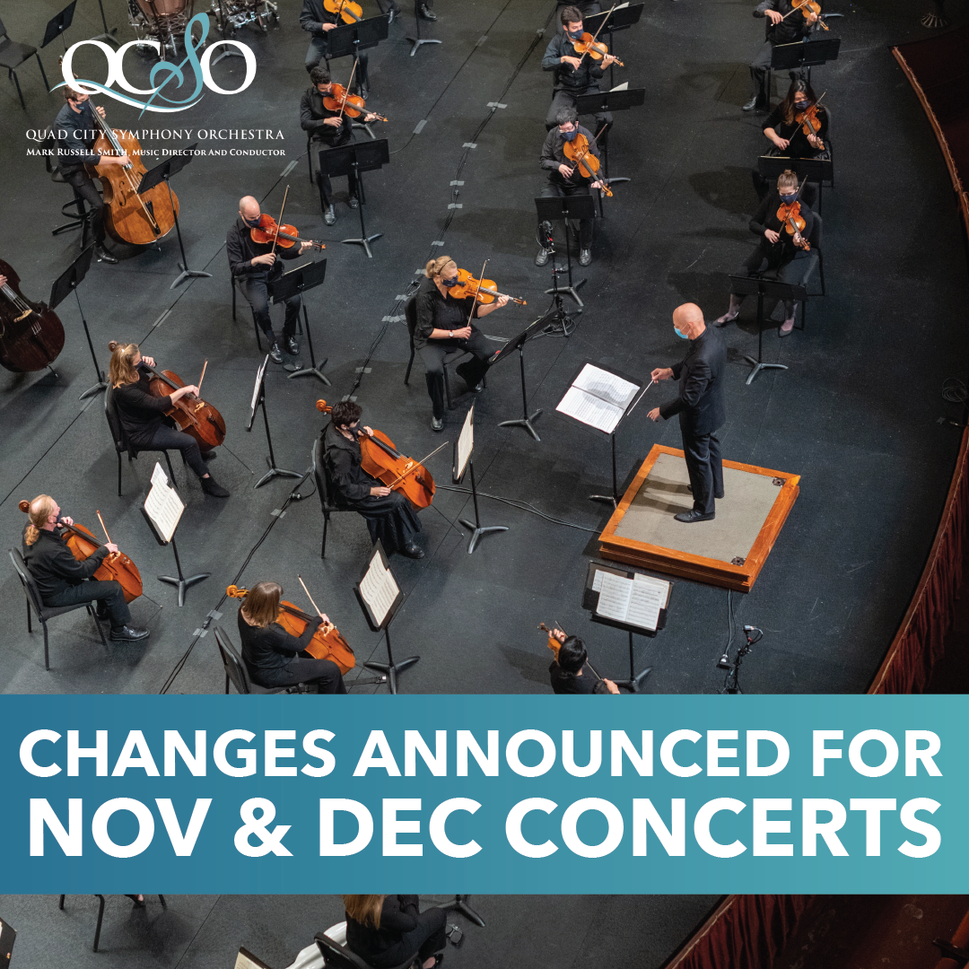 Changes Announced to November & December 2020 Concerts